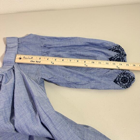 Vince Camuto Women's Off the Shoulder Eyelet Shift Dress Embroidered Hem SZ 14W - Picture 15 of 15